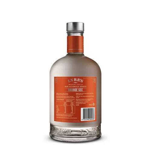 Lyres Orange Sec Butelka etykieta tył